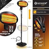 KESSER® Heizstrahler 2000 Watt ✓ Infrarot ✓ Standheizer ✓ Terrassenheizung ✓ Terassen ✓ Strahler ✓ Höhenverstellbar ✓ Quarzstrahler ✓ Innen - Außen ✓ Wickeltischheizstrahler - 7