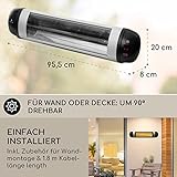 Klarstein Heizstrahler, 2500W Infrarot Heizstrahler, Elektrischer Heizstrahler für die Terrasse, Fernbedienung, IP34 Infrarotstrahler, Terrassenheizstrahler CO2-Frei, Wärmestrahler für Wand & Decke - 5