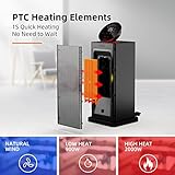 OMISOON Heizlüfter 2000W, ECO heizlüfter energiesparend leise, PTC Keramik heizung elektrisch, Touch-LED, 90°Oszillation, 24H Timer, Thermostat, 3 Modi, Mehrfachschutz, Fernbedienung,Zuhause, Black - 2