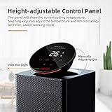 OMISOON Heizlüfter 2000W, ECO heizlüfter energiesparend leise, PTC Keramik heizung elektrisch, Touch-LED, 90°Oszillation, 24H Timer, Thermostat, 3 Modi, Mehrfachschutz, Fernbedienung,Zuhause, Black - 6