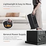OMISOON Heizlüfter 2000W, ECO heizlüfter energiesparend leise, PTC Keramik heizung elektrisch, Touch-LED, 90°Oszillation, 24H Timer, Thermostat, 3 Modi, Mehrfachschutz, Fernbedienung,Zuhause, Black - 9