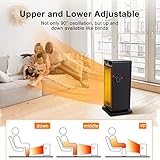 OMISOON Heizlüfter 2000W, ECO heizlüfter energiesparend leise, PTC Keramik heizung elektrisch mit 90°Oszillation, 24h Timer, Überhitzungsschutz, 3 Modi Heizkörper für Zuhause, OZQ21N19, Schwarz - 3