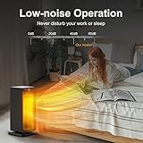 OMISOON Heizlüfter 2000W, ECO heizlüfter energiesparend leise, PTC Keramik heizung elektrisch mit 90°Oszillation, 24h Timer, Überhitzungsschutz, 3 Modi Heizkörper für Zuhause, OZQ21N19, Schwarz - 8