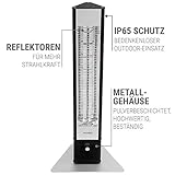 VASNER HeatTower Standheizstrahler Infrarot 2500 Watt mit Abdeckhaube – Heizstrahler Terrasse elektrisch 4 Heizstufen Fernbedienung Terrassenstrahler Abdeckung IP65 Infrarotstrahler – schwarz - 3