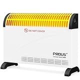 PROUS 2000W Konvektor Heizung Energiesparend, Heizung Elektrisch Energiesparend, Elektroheizung Energiesparend für Schnelle Wärme, Überhitzungsschutz, Geräuscharmes, Elektroheizkörper bis 20-30m²
