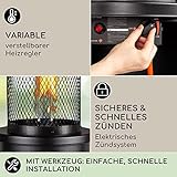 Blumfeldt Heizstrahler, Outdoor-Heizung für Garten & Terrasse, Mobiler Heizpilz, Heizstrahler mit Gas und Elektrischer Zündung, Terrassenheizstrahler mit 360° Fire View, Gasheizungen mit Bodenrollen - 3