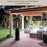 Blumfeldt Heizstrahler, Outdoor-Heizung für Garten & Terrasse, Mobiler Heizpilz, Heizstrahler mit Gas und Elektrischer Zündung, Terrassenheizstrahler mit 360° Fire View, Gasheizungen mit Bodenrollen - 7