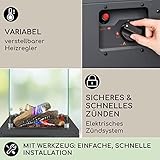 Blumfeldt Heizstrahler, Outdoor-Heizung für Garten & Terrasse, Mobiler Heizpilz, Heizstrahler mit Gas und Elektrischer Zündung, Terrassenheizstrahler mit 360° Fire View, Gasheizungen mit Bodenrollen - 3