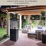 Blumfeldt Heizstrahler, Outdoor-Heizung für Garten & Terrasse, Mobiler Heizpilz, Heizstrahler mit Gas und Elektrischer Zündung, Terrassenheizstrahler mit 360° Fire View, Gasheizungen mit Bodenrollen - 7