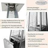 Traedgard Pyramiden-Heizstrahler Lanzarote edel - Terrassenstrahler mit wunderschöner Feuersäule - Stufenlose Regulierung & Umfall-Sicherheits-Abschaltung - 4