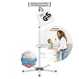 Reer Wickeltischstrahler EasyHeat Flex, Heizstrahler mit Standfuß, Wärmelampe fürs Baby, kompaktes Design, 1 Stück (1er Pack), weiß