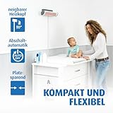 Reer Wickeltischstrahler EasyHeat, Wand-Heizstrahler, Wärmelampe fürs Baby, kompaktes Design, weiß, 1 Stück (1er Pack) - 3