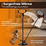Tronitechnik® Infrarot Standheizer Heizstrahler Terrassenheizer Terrassenstrahler Wärmestrahler für die Terrasse, 2000 Watt, schwarz, Innen & Außen, höhenverstellbar, neigbar - 5