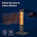 ICQN 2300 W Stand Heizstrahler mit Wasserdicht Schutzhülle, 4 Heizstufen mit Fernbedienung, Kohlenstoff Infrarotstrahler für Innen- & Außenbereich, Terrassenstrahler, Aluminium, Balkon - 7