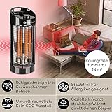 blumfeldt Infrarotheizung, Heizstrahler für den Innenraum mit 360° Oszillation, Infrarotheizung Standgerät, Sicher Elektroheizung, Energieeffiziente Heizung mit IPX4, Terrassen-Heizstrahler, 1200 Watt - 3