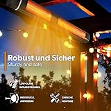 TRESKO Infrarot Heizstrahler 3000W mit Fernbedienung | Wärmestrahler Terrasse elektrisch mit 3 Heizstufen | Terrassenstrahler Innen & Außen | Wand-Heizstrahler Infrarotstrahler Wickeltischstrahler - 3