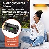 Pro Breeze Infrarot Heizstrahler Terrasse 2000W – Terrassenstrahler für Ihren Außenbereich – Elektrische Wandheizung mit Fernbedienung und 3 einstellbaren Stufen, IP65 Wasserabweisend (Schwarz) - 5