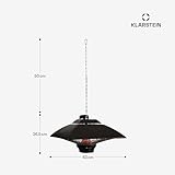 blumfeldt Heat Square – Infrarot-Heizstrahler Terrasse mit Fernbedienung, Terrassen-Heizstrahler, Deckenheizstrahler mit 1000/2000 Watt, IR ComfortHeat Technologie, LED, schwarz - 8