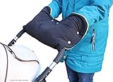 ByBUM – Handwärmer, Muff mit Fleece Innenseite, Universalgröße für Kinderwagen, Buggy, Radanhänger, Farbe:Schwarz - 4