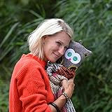 Hugo Frosch Öko Wärmflasche Junior Comfort 0,8 Ltr. Eule Strickbezug braun weiß - 4