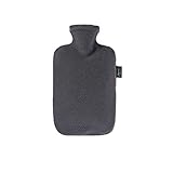 Fashy Wärmflasche Flauschbezug anthrazit, 2 L, 1er Pack (1 x 1 Stück) - 3