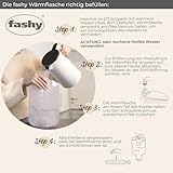 Fashy 6530 Wärmflasche mit Vliesbezug 2 L, Farbe kirschrot - 4